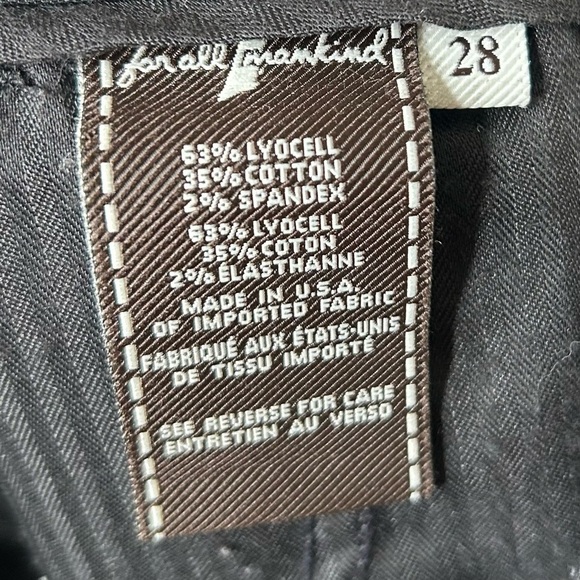7 For All Mankind Slim Chino Faux Leather Pants Size 28 - Picture 9 of 10